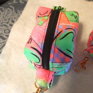 Bag mini hand sewn zippered quilted lined handmade bag 1 bag